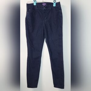 NYDJ Dark Blue Denim High Rise Pants Jeans Lift Tuck Dark Blue Denim Sz 10